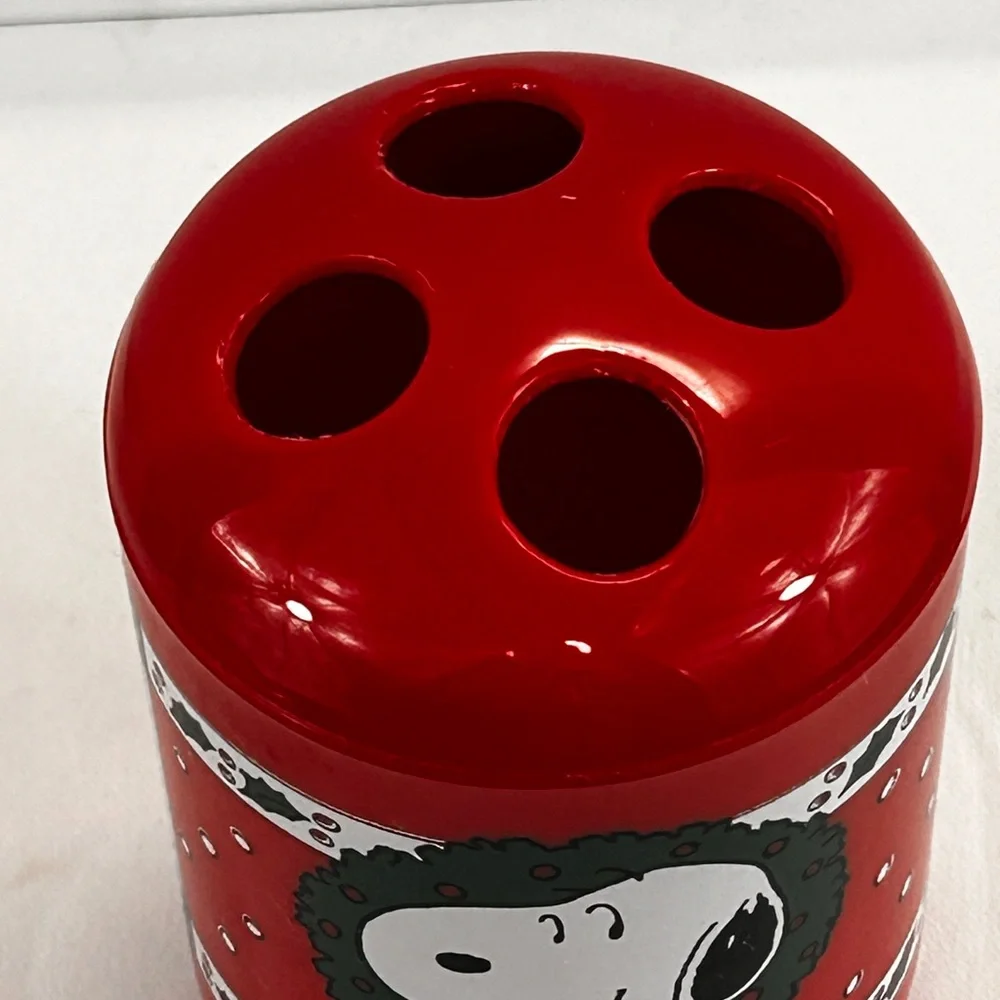 Snoopy 3-Piece Holiday Red Bath Set Vtg 90’s